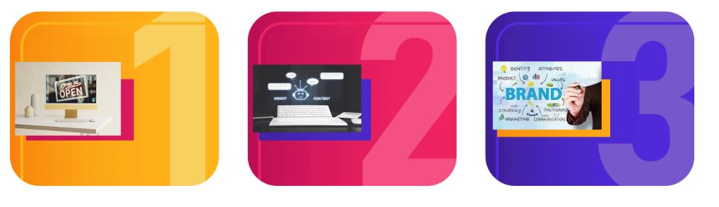 Solution - 1, 2, 3 Web, chat, brand